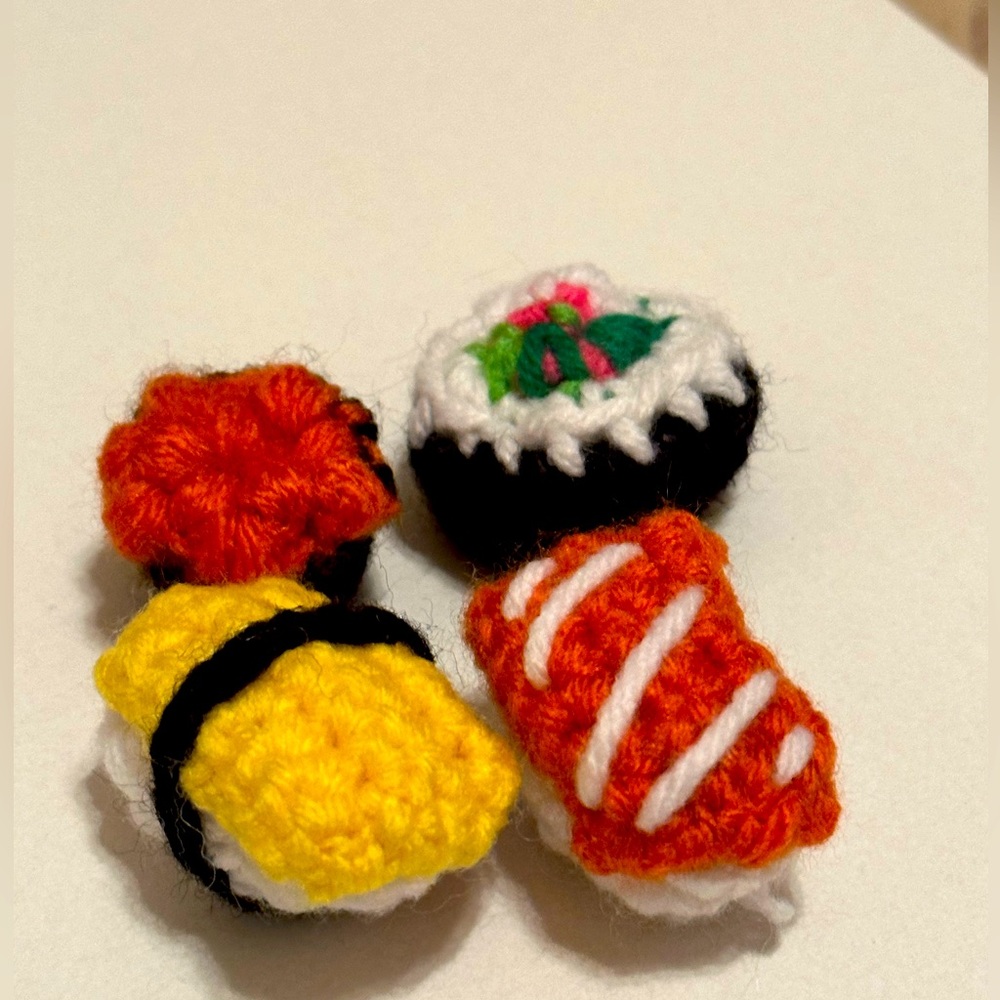 Sushi amigurumi , four pieces